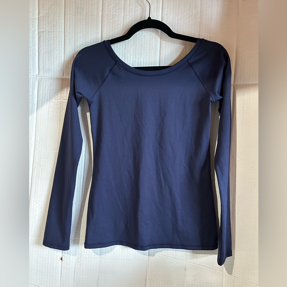 Women's Navy Long Sleeve Blouse